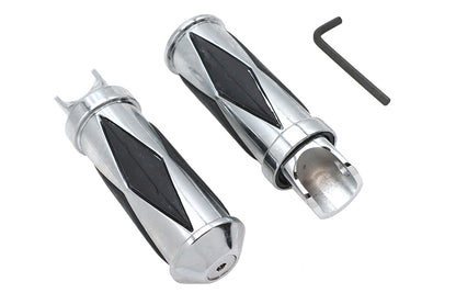 Chrome Diamond Style Footpeg Set