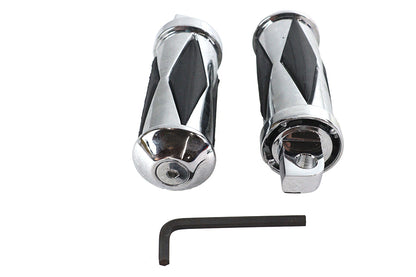 Chrome Diamond Style Large Footpeg Set