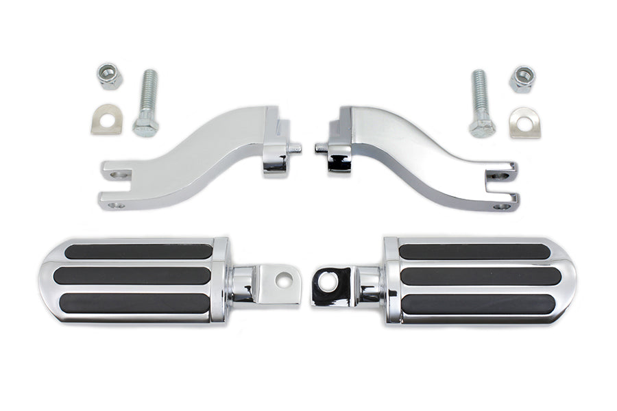 Rail Style Adjustable Footpeg Kit Chrome