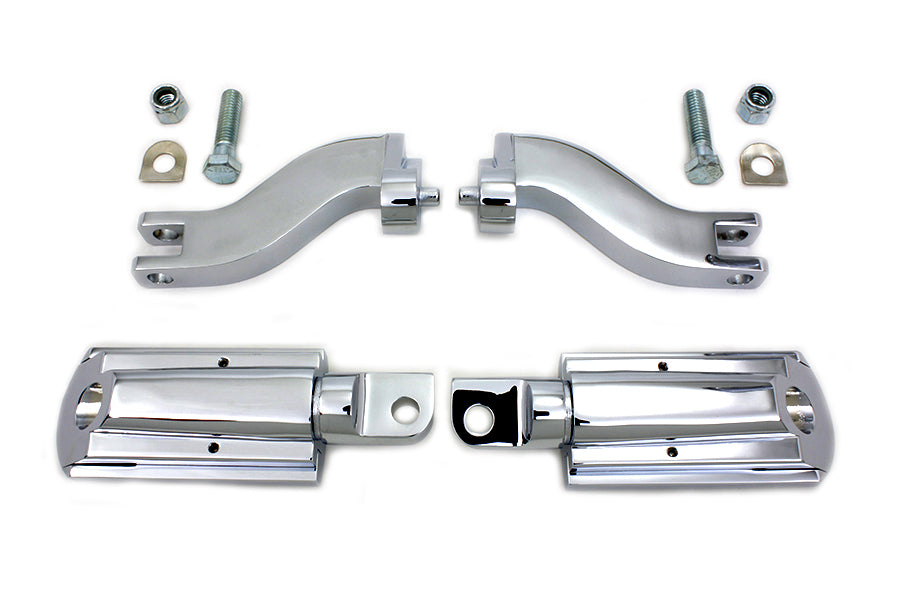 Rail Style Adjustable Footpeg Kit Chrome