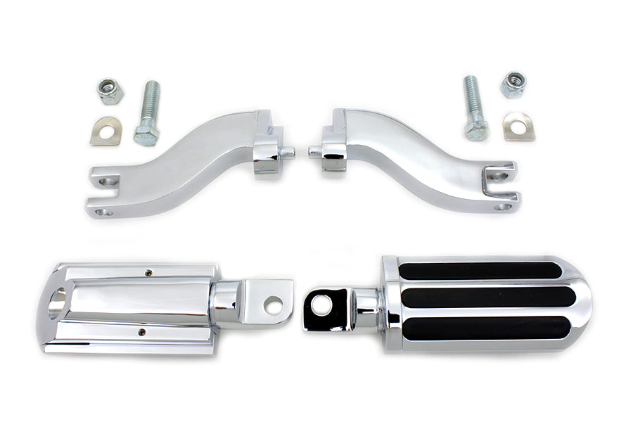 Rail Style Adjustable Footpeg Kit Chrome