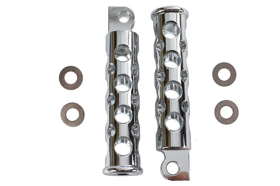Chrome Hole Shot Style Footpeg Set