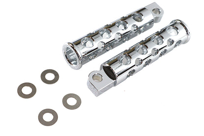 Chrome Hole Shot Style Footpeg Set