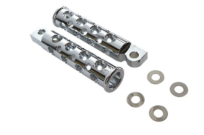 Chrome Hole Shot Style Footpeg Set