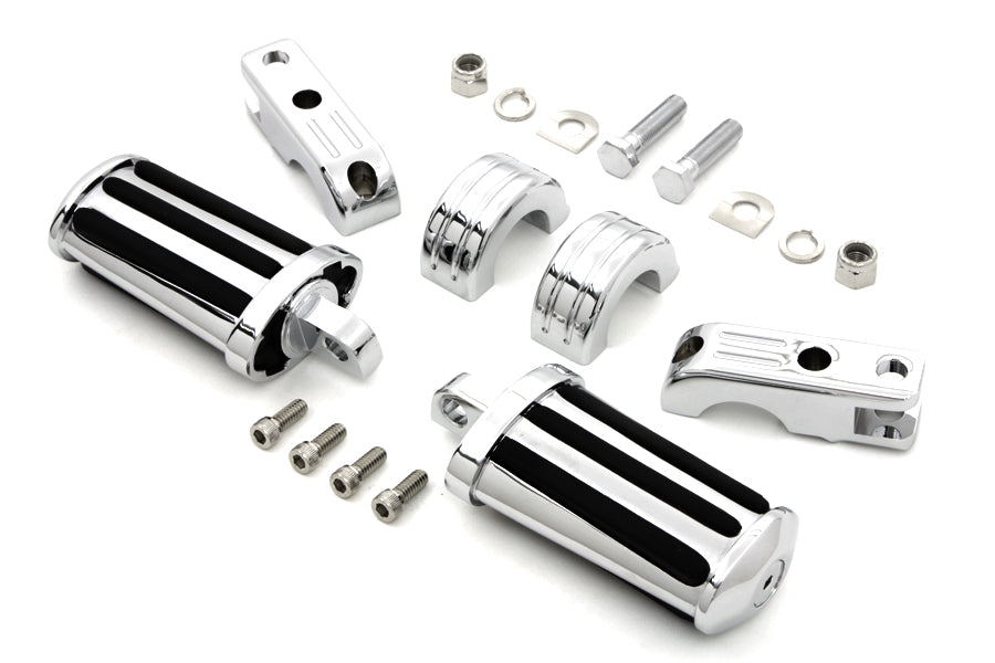 Chrome Railer Style Footpeg Set