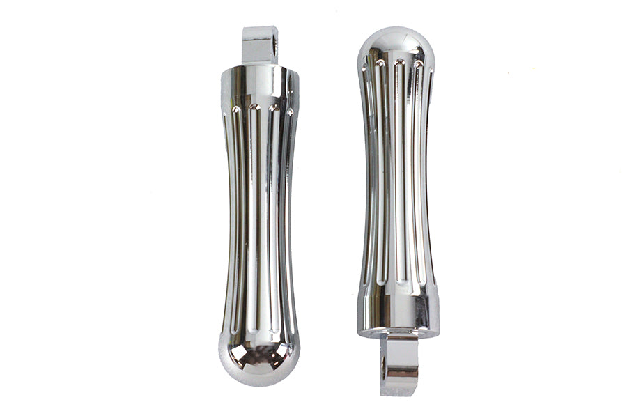 Chrome Billet Batique Style Footpeg Set