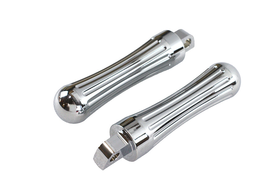 Chrome Billet Batique Style Footpeg Set
