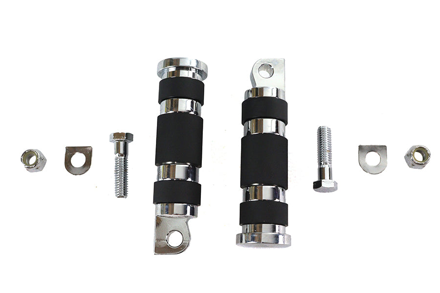 Chrome Magna Ring Style Passenger Footpeg Set