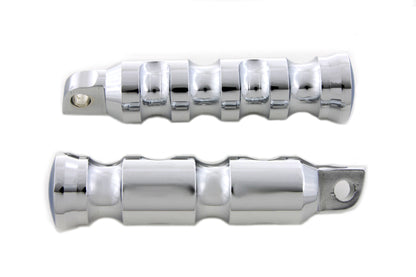 Chrome Contour Grooved Footpeg Set