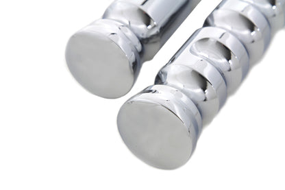 Chrome Contour Grooved Footpeg Set