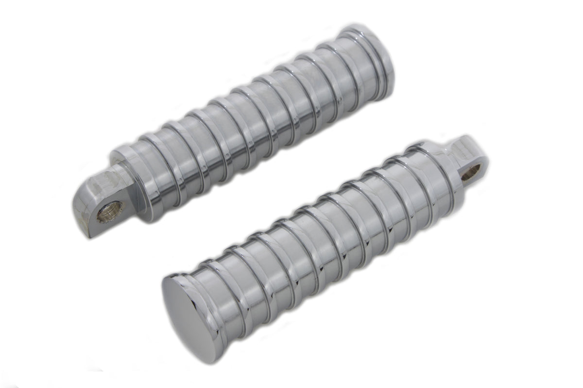 Chrome Light Grooves Footpeg Set