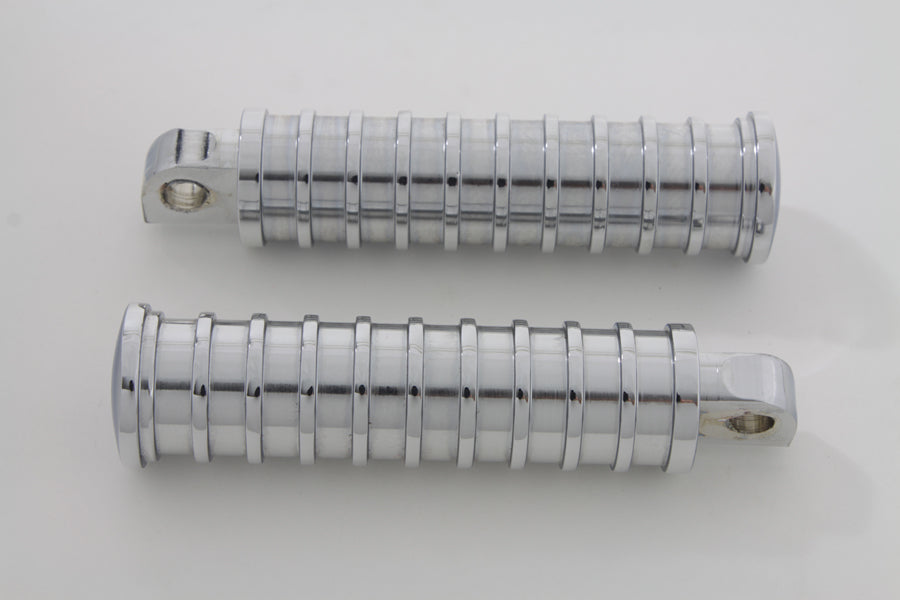 Chrome Light Grooves Footpeg Set