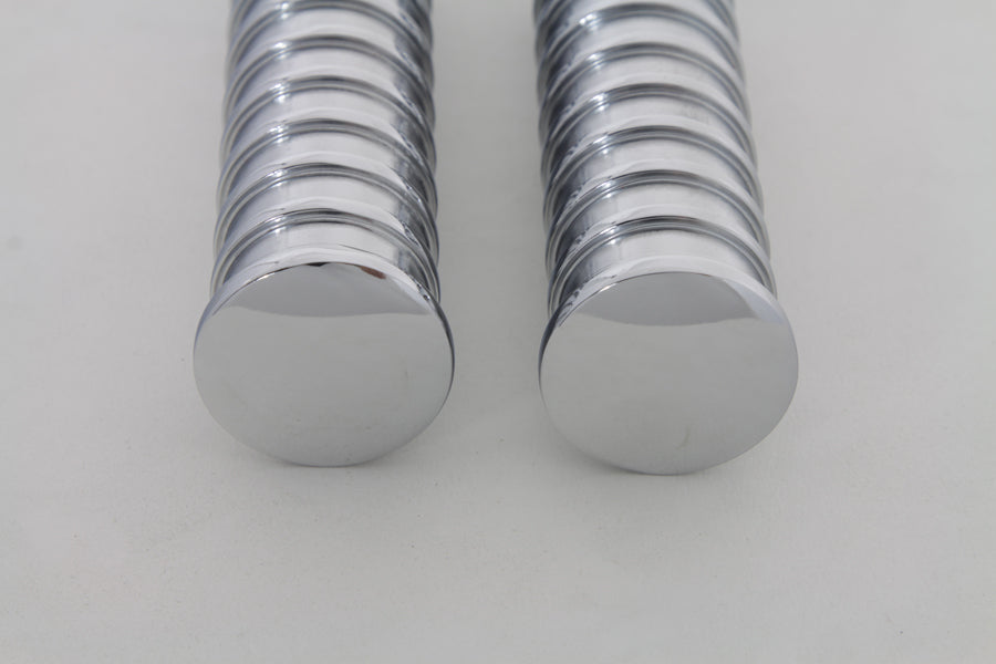 Chrome Light Grooves Footpeg Set