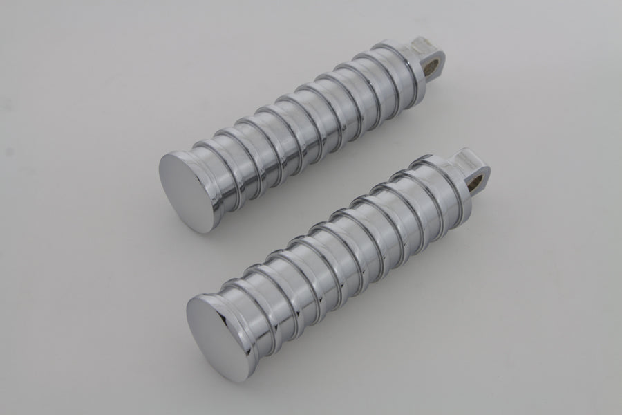 Chrome Light Grooves Footpeg Set