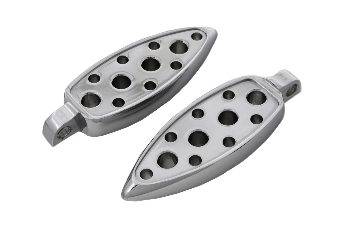 Chrome Teardrop Footpeg Set