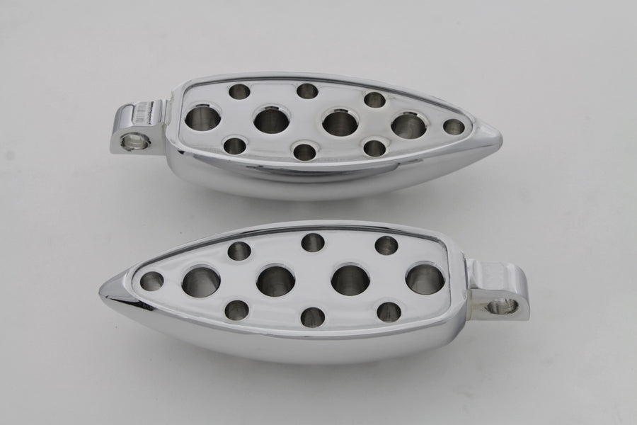 Chrome Teardrop Footpeg Set
