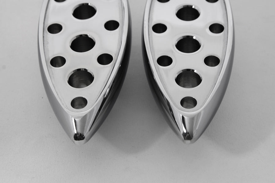 Chrome Teardrop Footpeg Set