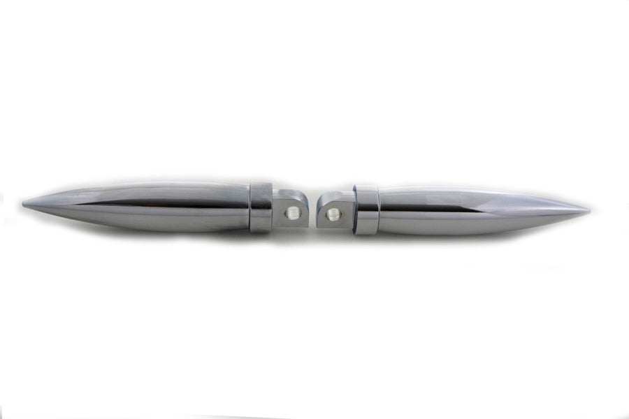 Chrome Long Torpedo Style Footpeg Set