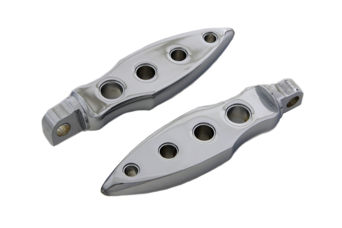 Chrome Dagger Drilled Footpeg Set