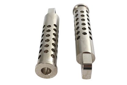 Billet Shooter Style Footpeg Set Nickel Plated