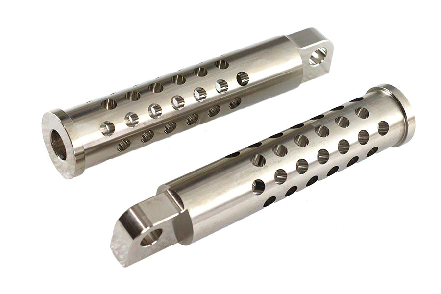 Billet Shooter Style Footpeg Set Nickel Plated