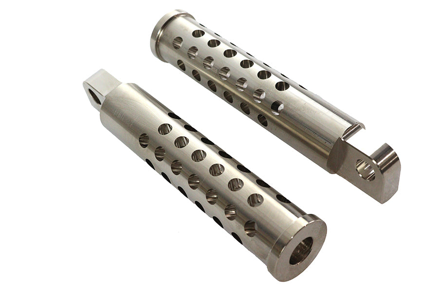 Billet Shooter Style Footpeg Set Nickel Plated