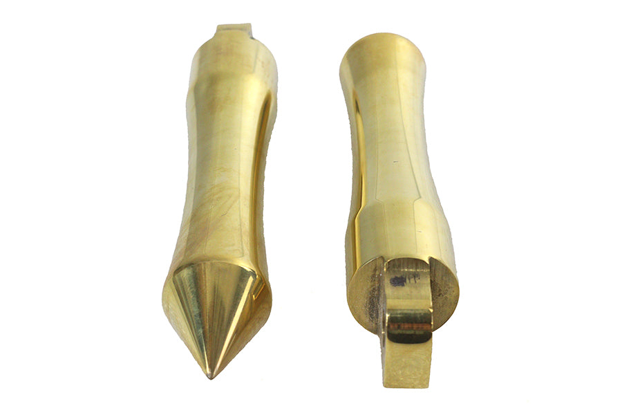 Solid Brass Pirate Spike Footpeg Set