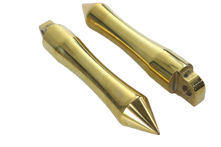 Solid Brass Pirate Spike Footpeg Set