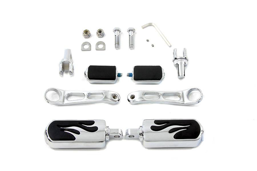 Flame Style Heel Rest and Footpeg Kit