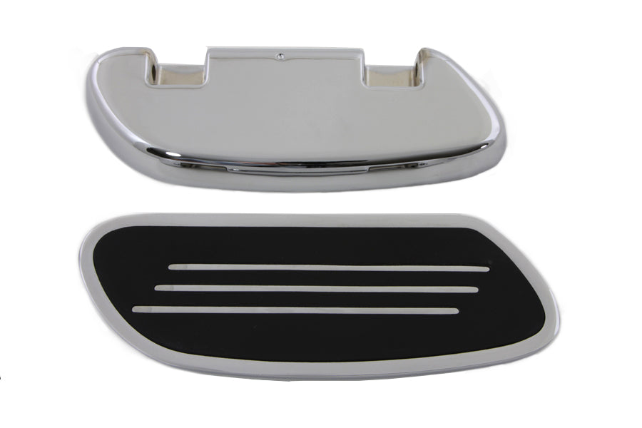 Driver Footboard Set Chrome Streamliner Style