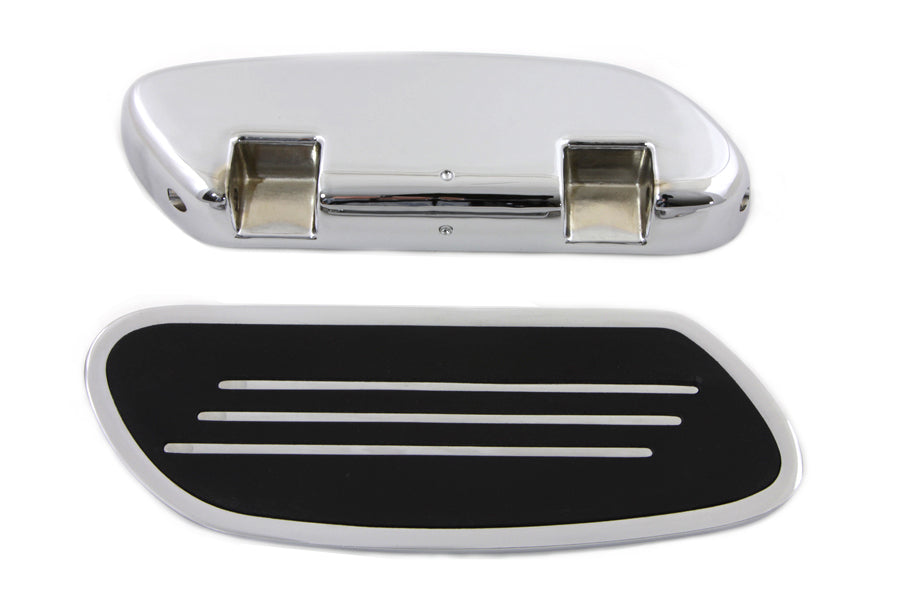 Driver Footboard Set Chrome Streamliner Style
