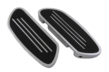 Driver Footboard Set Chrome Streamliner Style
