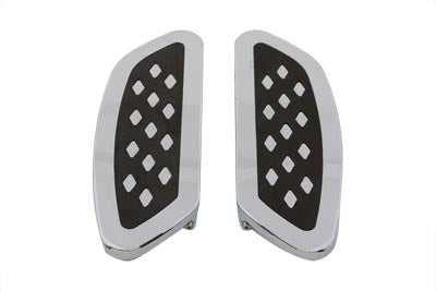 Driver Footboard Set Chrome with Diamond Design