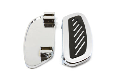 Driver Footboard Set Chrome Streamliner Design