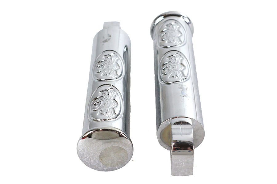 Chrome Skull Style Footpeg Set