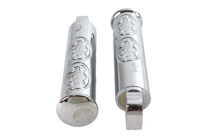 Chrome Skull Style Footpeg Set