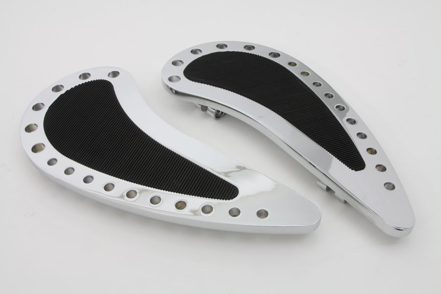 Chrome Driver Half Moon with Rubber Footboard Set