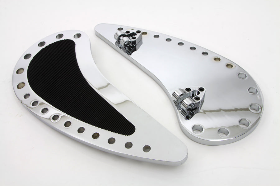 Chrome Driver Half Moon with Rubber Footboard Set