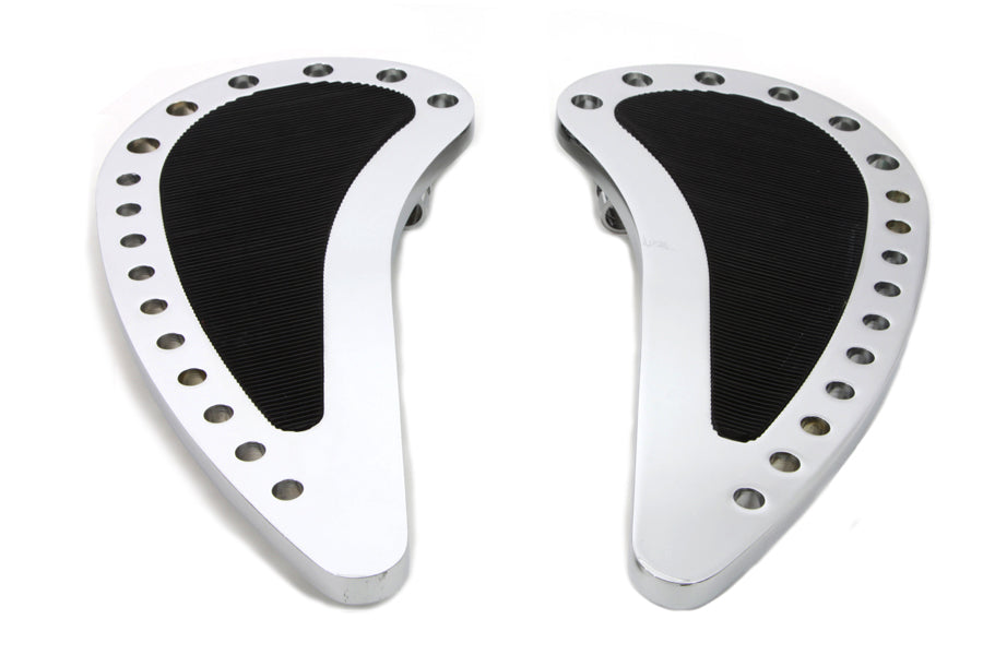 Chrome Driver Half Moon with Rubber Footboard Set