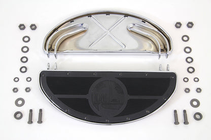 World's Fair Style Half Moon Footboard Set Chrome