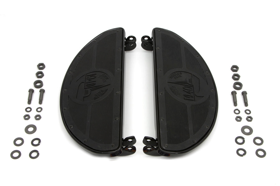 World's Fair Style Half Moon Footboard Set Black