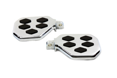 Chrome Mini Footboard Set with Diamond Design
