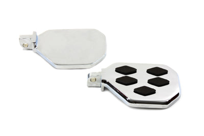 Chrome Mini Footboard Set with Diamond Design