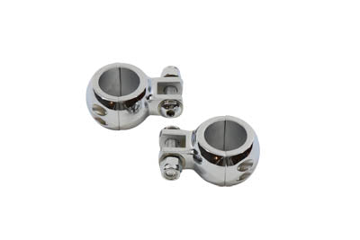 Chrome Footpeg Mount Clamp Set
