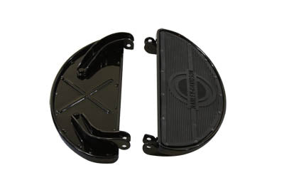 Replica Driver Gloss Black Footboard Set with Logo