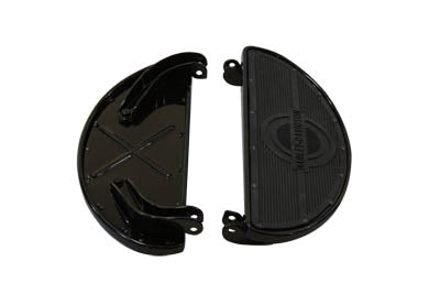 Replica Driver Gloss Black Footboard Set with Logo