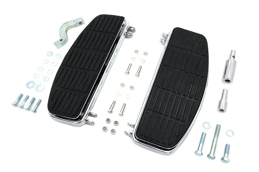 Driver 'D' Shape Footboard Set Chrome