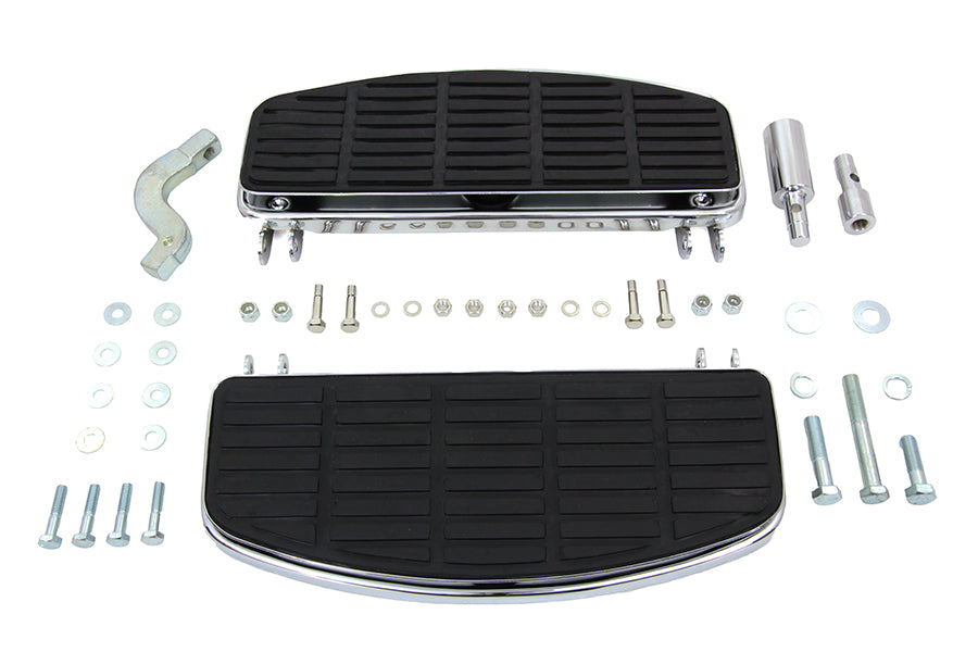 Driver 'D' Shape Footboard Set Chrome