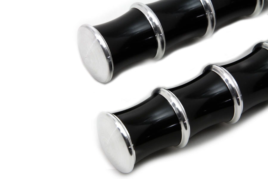 Black Tribal Style Footpeg Set