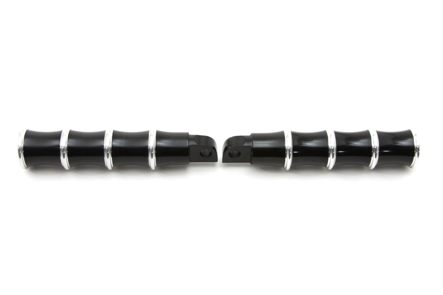 Black Tribal Style Footpeg Set